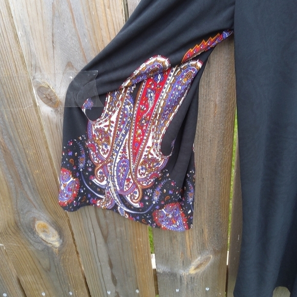 PAISLEY PATTERNED PESANT SLEEVED BLOUSE LARGE - Picture 7 of 7